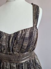Load image into Gallery viewer, MNG Mango Suit 100% Silk Bubble Hem Y2k Dress
