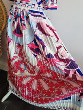 Load image into Gallery viewer, BNWT Forever Unique Swan Print Pleated Midi Collared Dress S
