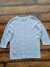 Load image into Gallery viewer, Tommy Hilfiger White Cable Knit Cotton 3/4 Sleeve Ladies Cardigan XXL
