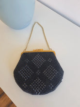 Load image into Gallery viewer, Vintage stud beaded Black bag
