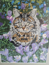 Load image into Gallery viewer, Vintage Cat Crossstitch Tapestry Embroidered Frame
