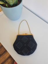 Load image into Gallery viewer, Vintage stud beaded Black bag
