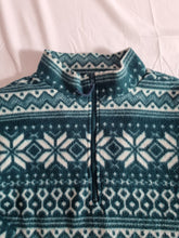 Load image into Gallery viewer, Teal Patterned Vintage Fleece XL
