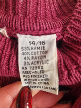Load image into Gallery viewer, Vintage Purple Heavily Embroidered Ladies Jumper 14/16
