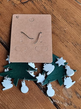 Load image into Gallery viewer, Vintage Christmas Tree with Hanging Charm Baubles Earrings
