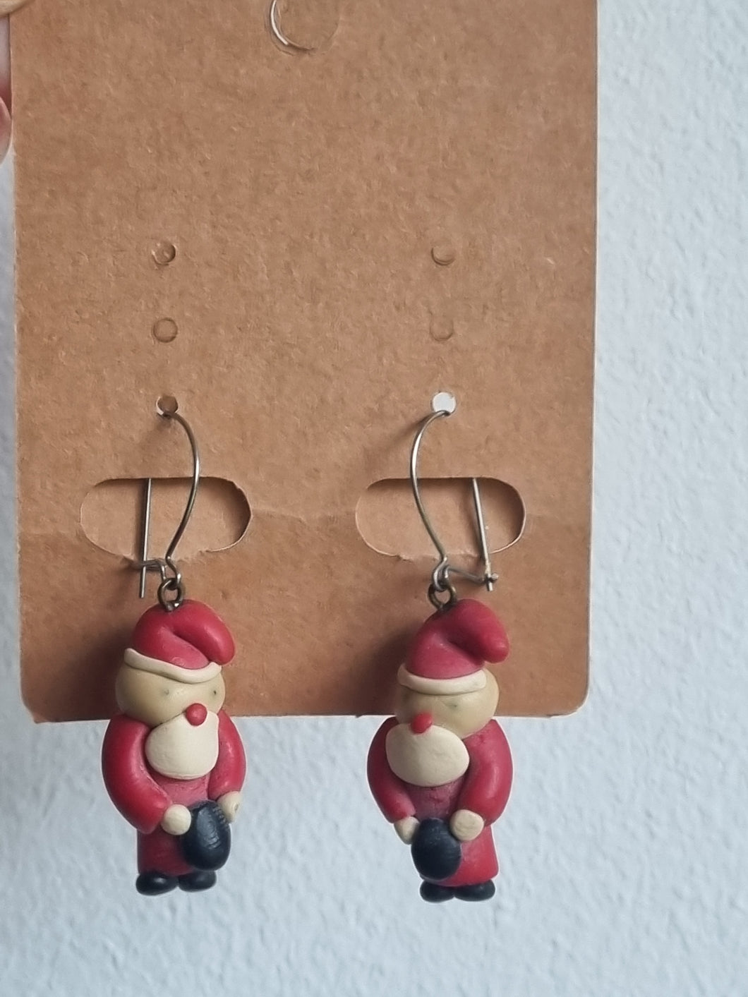 Vintage Santa Figurine Earrings