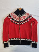 Load image into Gallery viewer, Ralph Lauren Fairisle Scandi Nordi Knitted Ladies Zipup Cardigan S/M

