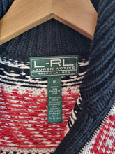 Load image into Gallery viewer, Ralph Lauren Fairisle Scandi Nordi Knitted Ladies Zipup Cardigan S/M
