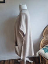 Load image into Gallery viewer, Laura Ashley Knitted Light Beige Poncho Cover Up Cape Shawl
