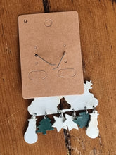 Load image into Gallery viewer, Vintage Handpainted Sleigh with Charms Earrings
