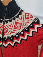 Load image into Gallery viewer, Ralph Lauren Fairisle Scandi Nordi Knitted Ladies Zipup Cardigan S/M
