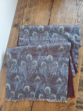 Load image into Gallery viewer, Vintage Liberty of London Tana Lawn Hera Peacock Print Cotton Scarf
