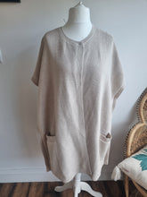 Load image into Gallery viewer, Laura Ashley Knitted Light Beige Poncho Cover Up Cape Shawl
