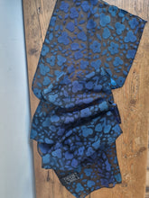 Load image into Gallery viewer, Devore Ombre Blue Velvet Sheer Dress Scarf
