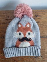 Load image into Gallery viewer, Powder Fox Novelty PInk Pom Pom Knitted Hat
