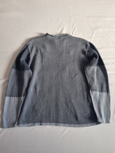 Load image into Gallery viewer, Blue Patchwork Embroidered Vintage Knit Ladies Jumper XL
