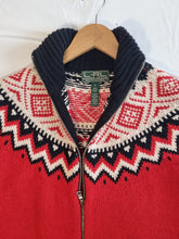 Load image into Gallery viewer, Ralph Lauren Fairisle Scandi Nordi Knitted Ladies Zipup Cardigan S/M

