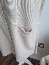 Load image into Gallery viewer, Laura Ashley Knitted Light Beige Poncho Cover Up Cape Shawl
