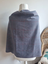 Load image into Gallery viewer, Large Light Blue Cashmere Scarf or Shawl with Fringes
