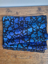 Load image into Gallery viewer, Devore Ombre Blue Velvet Sheer Dress Scarf
