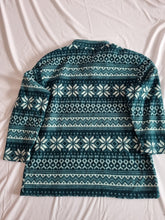 Load image into Gallery viewer, Teal Patterned Vintage Fleece XL
