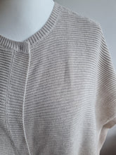 Load image into Gallery viewer, Laura Ashley Knitted Light Beige Poncho Cover Up Cape Shawl
