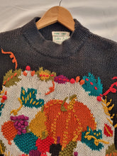 Load image into Gallery viewer, Vintage Handknit Ladies Black Turtleneck Cottagcore Jumper M
