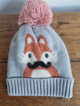 Load image into Gallery viewer, Powder Fox Novelty PInk Pom Pom Knitted Hat
