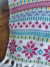 Load image into Gallery viewer, Fair Isle Style Knitted Scarf with Tassles
